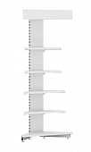 Пристенный стеллаж угловой внешний с навесом с подсветкой H=2250 мм
